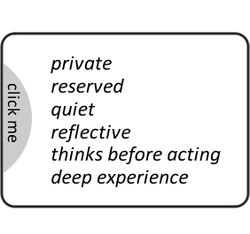 Graphic: or are you more private, reserved, quiet, reflective, think before acting, and have deep experience?